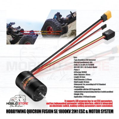 Hobbywing Quicrun Fusion SE 1800KV 2in1 Motor ESC Combo RC Crawler