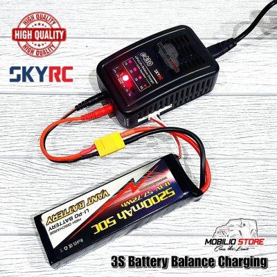 Skyrc e430 LiPo LiFe Battery Balance Compact Charger Baterai 2S 3S 4S