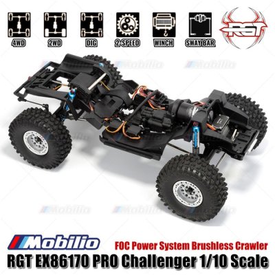 RGT EX86170 PRO Challenger 1/10 2.4G 4WD Brushless RC Car Rock Crawler Off-Road Adventure