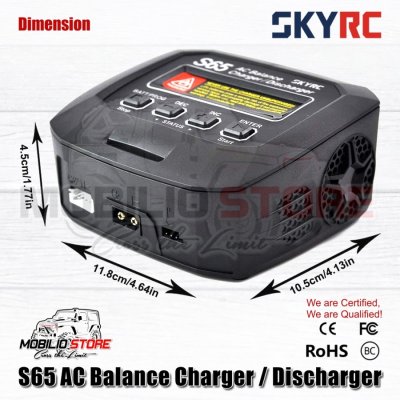 SkyRC S65 AC Balance Charger Discharger 65W 6A LiPo 2-4S NiMh Battery