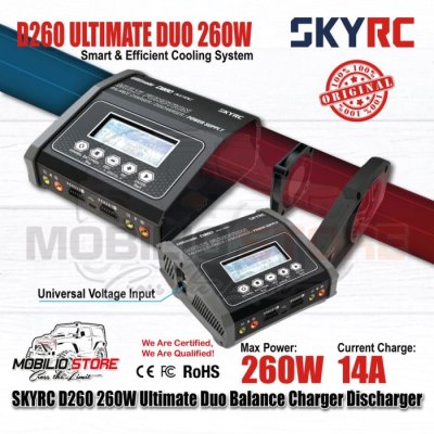 SKYRC D260 AC/DC 1S-6S 260W Ultimate Duo Balance Charger Discharger