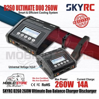 SKYRC D260 AC/DC 1S-6S 260W Ultimate Duo Balance Charger Discharger SKYRC D260 AC/DC 1S-6S 260W Ultimate Duo Balance Charger Discharger