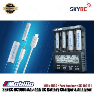 Skyrc Part #SK-100191 NC1600 AA AAA NiMh-NiCD DC Battery Charger and Analyzer