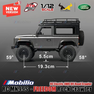 RC MN99s Freedom 1:12 Rock Crawler 4x4 Waterproof Full Propo Realistic