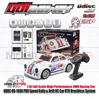 UDIRC UD-1608 PRO Beetle Speed Rally & Drift RC RTR Brushless System