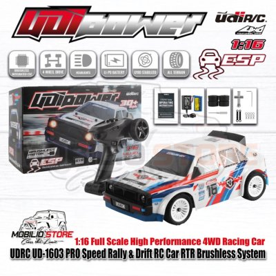 UDIRC UD-1603 PRO Lancia Speed Rally & Drift RC RTR Brushless System