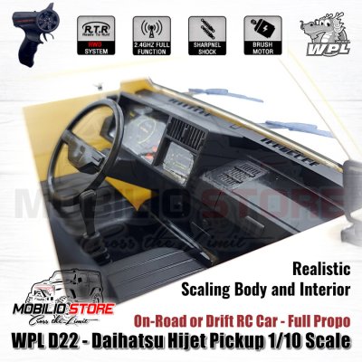 WPL D22 - Daihatsu Hijet Pickup 1/10 Scale Full Propo 2.4GHz RC Drift