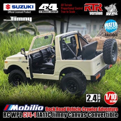 WPL C74-1 JA11C Jimny Canvas Convertible Realistic Hard Body RC 1/10 Scale Crawler Adventure RTR - C74-1 WP