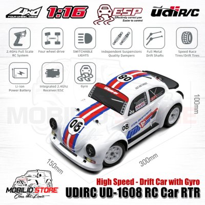 UDIRC UD-1608 4WD 1/16 Racing Drift Rally Touring RC Car 2.4 GHz RTR