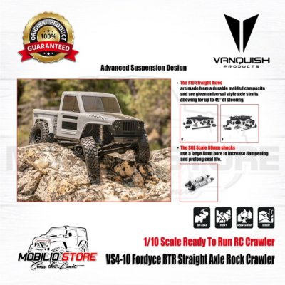 Vanquish VS4-10 Fordyce Straight Axle RTR Rock Crawler RC 1/10 Scale