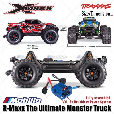 TRAXXAS New X-maxx Xmaxx 1/6 Scale Monster Truck Belted Sledgehammer Tires 8s Brushless 4WD TQI TSM RTR