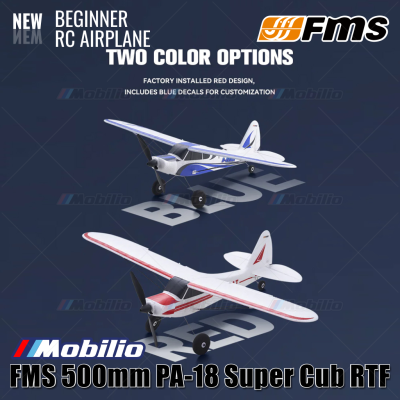 FMS 500mm PA-18 Super Cub RTF Easy to Fly Micro RC Plane for Beginners