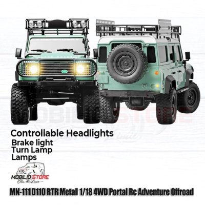 MN111 D110 RTR Metal 1/18 4WD Portal RC Adventure Offroad Mini Crawler