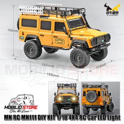 RC MN111 DIY KIT 1/18 4X4 RC Car LED Light Rock Crawler Off-Road Truck