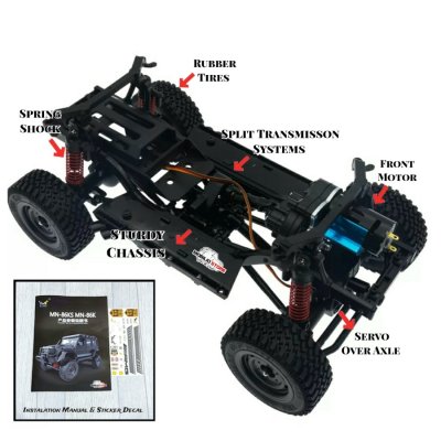 MN86KS Kit Version 1:12 Scale G500 4x4 Model DIY RC Remote Control