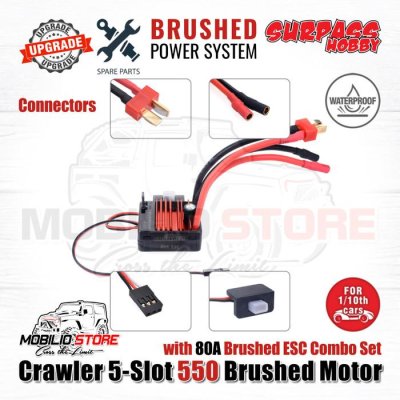 Surpass Crawler 5-Slot 550 Brushed Motor with 80A ESC Combo Waterproof