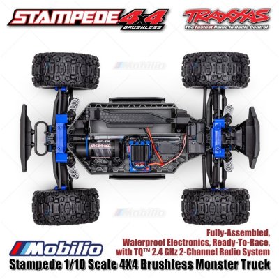 Traxxas Stampede 1/10 Scale 4X4 Brushless Monster Truck Fully-Assembled Waterproof RTR