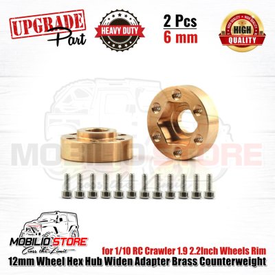 12 mm Wheel Hex Hub Widen Adapter Brass Counterweight for RC Crawler