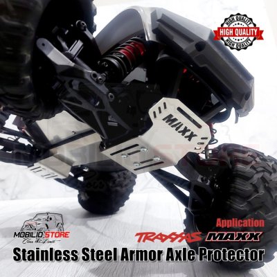 Stainless Steel Chassis Armor Axle Protector for Traxxas Maxx RC 1/10