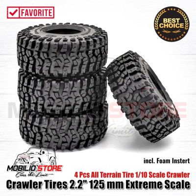 4 Pcs Crawler Tires 2.2 Extreme Scale All Terrain Ban 1/10 Crawler Car