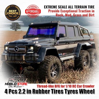 4 Pcs 2.2" Rubber Tires Tyres Wheel Ban 120 mm for 1/10 RC Car Crawler