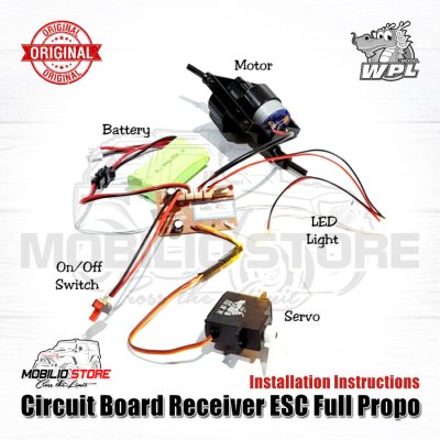 Original Part - Circuit Board Receiver ESC Full Propo RC WPL - XX-738R