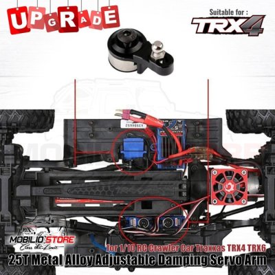 Metal Alloy Adjustable Damping Servo Arm 25T for RC Traxxas TRX4 TRX6