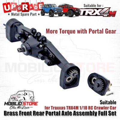 Upgrade Metal Brass Front Rear Portal Axle for Traxxas TRX4M Crawler