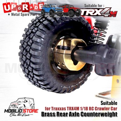 Upgrade Metal Brass Rear Axle Counterweight for Traxxas TRX4M Crawler