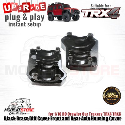 Brass Diff Cover Front and Rear Axle Housing Cover for Traxxas TRX4