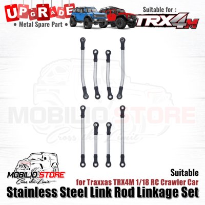 Upgrade Stainless Steel Link Rod Linkage Set Traxxas TRX4M RC Crawler