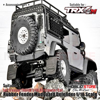 Rubber Fender Mudguard Defender 1/18 Scale Traxxas TRX4M RC Crawler