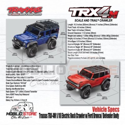 Traxxas TRX-4M 1/18 Electric Mini Crawler with Ford Bronco Body
