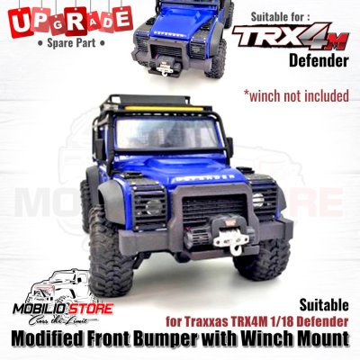 Upgrade Modified Front Bumper with Winch Mount for TRX4M Defender (A)