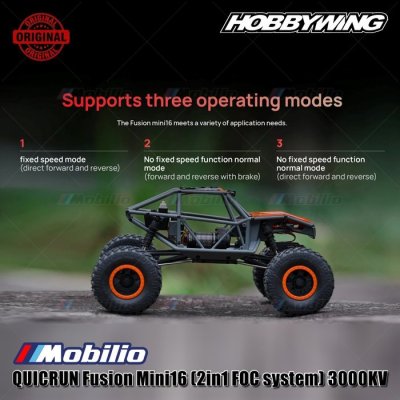 Hobbywing Quicrun Fusion Mini16 2in1 FOC System 3000KV Crawler 1/16 1/18 Mini RC Adventure