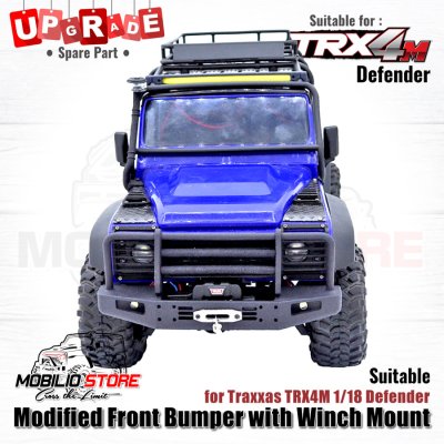 Upgrade Modified Front Bumper with Winch Mount for TRX4M Defender (B)