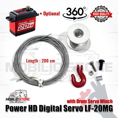 Power HD Digital Servo LF-20MG 360 Rotation 20 Kg Metal Gear RC Winch - LF-20MG 360