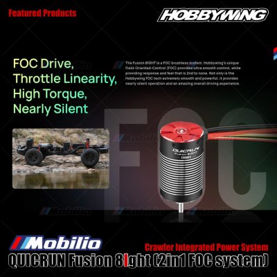 Hobbywing QUICRUN Fusion 8Ight 2in1 FOC system Crawler Integrated Power System