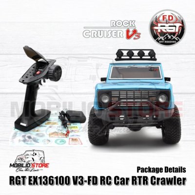 RC RGT 136100V3 FD 110 Scale 4WD Rock Crawler Cruiser RTR Ford Bronco