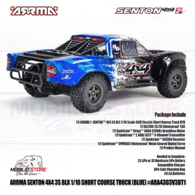 Arrma 1/10 Senton 4X4 3S BLX Bruhsless Short Course Truck RC RTR