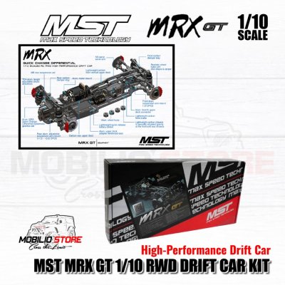 MST MRX GT 1/10 Scale RWD Drift Car KIT #532203BK RC Drifting