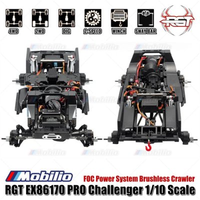 RGT EX86170 PRO Challenger 1/10 2.4G 4WD Brushless RC Car Rock Crawler Off-Road Adventure