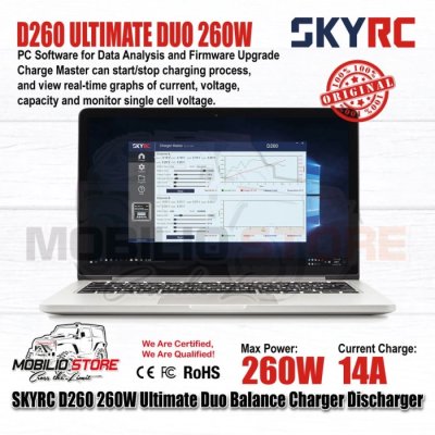SKYRC D260 AC/DC 1S-6S 260W Ultimate Duo Balance Charger Discharger SKYRC D260 AC/DC 1S-6S 260W Ultimate Duo Balance Charger Discharger