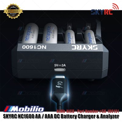 Skyrc Part #SK-100191 NC1600 AA AAA NiMh-NiCD DC Battery Charger and Analyzer