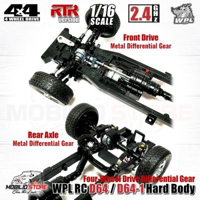 WPL D64 D64-1 RC Hard Body 4WD 2.4GHz 1/16 RTR Crawler Car Adventure