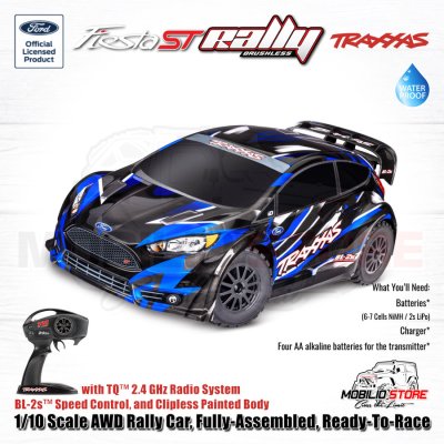 Traxxas 74154-4 Ford Fiesta ST Rally BL-2s Brushless 1/10 AWD Rally Car RTR