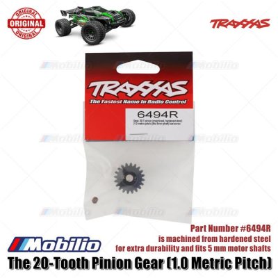 Traxxas Part #6494R 20-Tooth Pinion Gear (1.0 Metric Pitch) Hardened Steel for XRT Ultimate RC Monster Truck