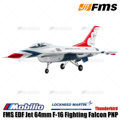 FMS EDF Jet 64mm F-16 Fighting Falcon PNP Thunderbird Blue Thunder RC Aero Modelling Aircraft