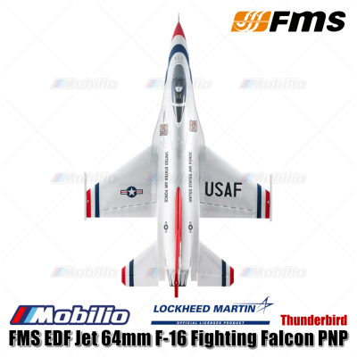 FMS EDF Jet 64mm F-16 Fighting Falcon PNP Thunderbird Blue Thunder RC Aero Modelling Aircraft