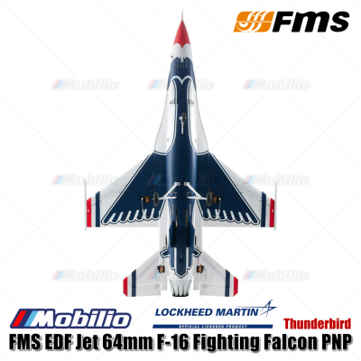 FMS EDF Jet 64mm F-16 Fighting Falcon PNP Thunderbird Blue Thunder RC Aero Modelling Aircraft